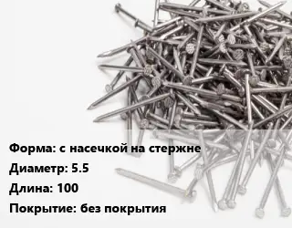 Гвоздь с насечкой на стержне 5.5х100 без покрытия